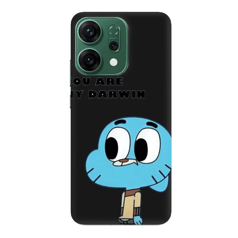 Oppo RENO 14 You are my darwin Black Colored Silicone TPU Θήκη